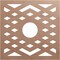 Ekena Millwork Chevron Wood Fretwork Pierced Ceiling Medallion, Wood (Paint Grade), 16"OD x 4 1/8"ID x 3/8"T CMWP16X16X0375CHMF - alternate 1